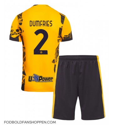 Inter Milan Denzel Dumfries #2 Tredjetrøje Børn 2024-25 Kortærmet (+ Korte bukser)